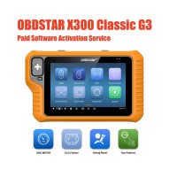 Cluster Calibration + Airbag Reset  + ECU Flasher + Test Platform Paid Software Activation Service For OBDSTAR X300 Classic G3