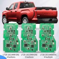 2024 Lonsdor LT20-10 Universal Smart Remote PCB All-in-One Board for Toyota/Lexus 8A-BA 4/5/6 Buttons Switchable Frequency