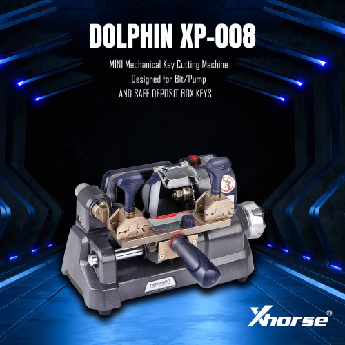 [EU Ship] 2024 Xhorse Dolphin XP-008 Key Cutting Machine Mini Mechanical for Special Bit/ Double Bit Keys