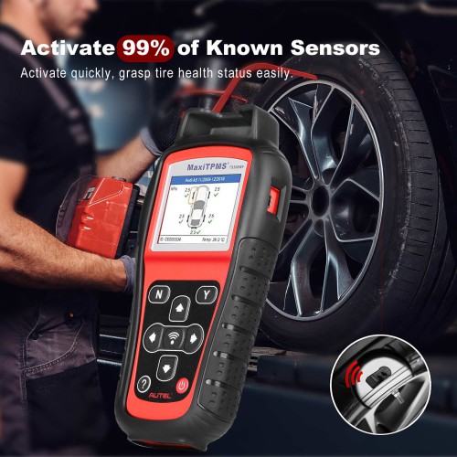 Autel MaxiTPMS TS508WF TPMS Programming Tool MX-Sersors 315/433MHz, Relearn/Activate All Sensors, Read/Clear DTCs, TPMS Reset, Support Lifetime