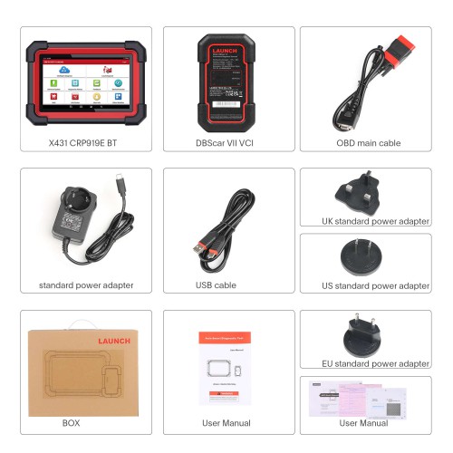 [Global Version] Launch CRP919E BT Diagnostic Scanner with Bluetooth Supports CAN FD DoIP and ECU Coding 31+ OE-Level Maintenance Functions