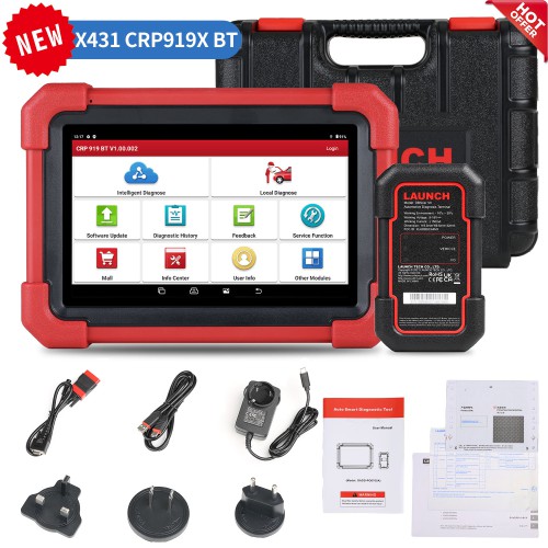 [Global Version] 2024 LAUNCH CRP919X BT Diagnostic Scanner with Bluetooth Supports CAN FD DoIP and ECU Coding
