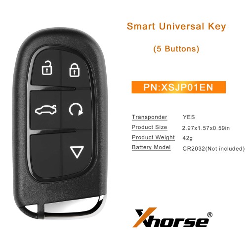 XHORSE XSJP01EN TOY.T XM38 Universal Smart Key 5pcs/lot