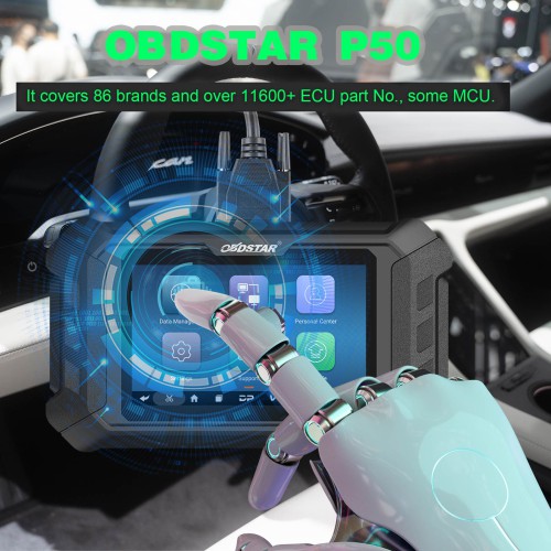 [US/EU Ship] 2024 OBDSTAR P50 Airbag Reset Tool Covers 86 Brands and 11600+ ECU Part No. by OBD/Bench Support Battery Reset/ SAS Reset