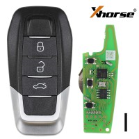 Xhorse XKFEF5EN FA.LL Type Wired Folding Key 3 Buttons Bright Black Universal Remote Key 5pcs/lot