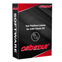 Test Platform Function Authorization for OBDSTAR X300 Classic G3