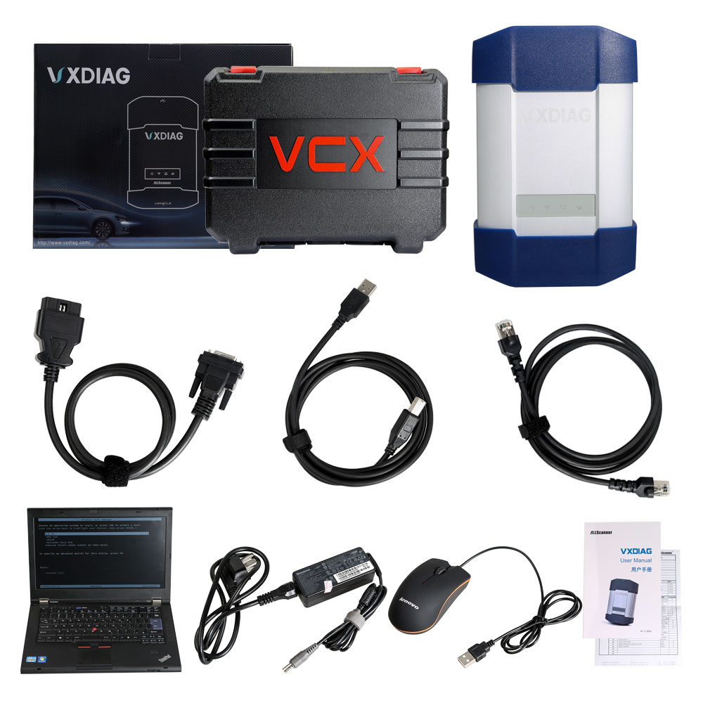 VXDIAG Multi Diagnostic Tool for Full Brands Honda Gm VW Ford Mazda Toyota Piwis Subaru Volvo Bmw/Benz with 2TB HDD & Lenovo T420