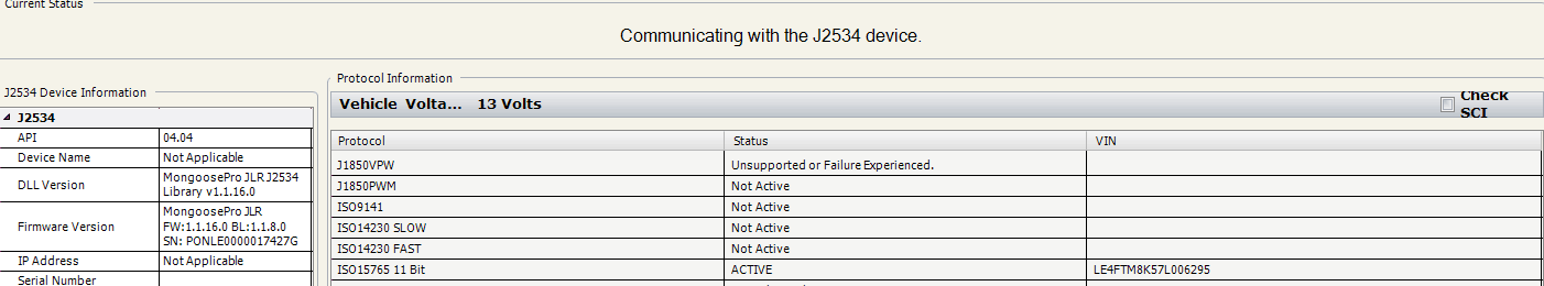 JLR Mangoose SDD Pro Communication with J2534