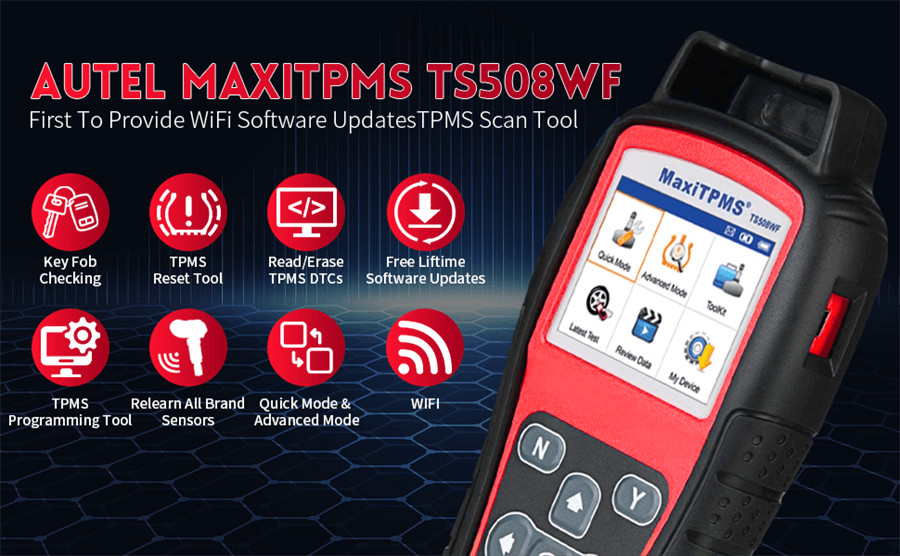 Autel MaxiTPMS TS508WF TPMS Diagnostic and Relearn Tool WiFi Version