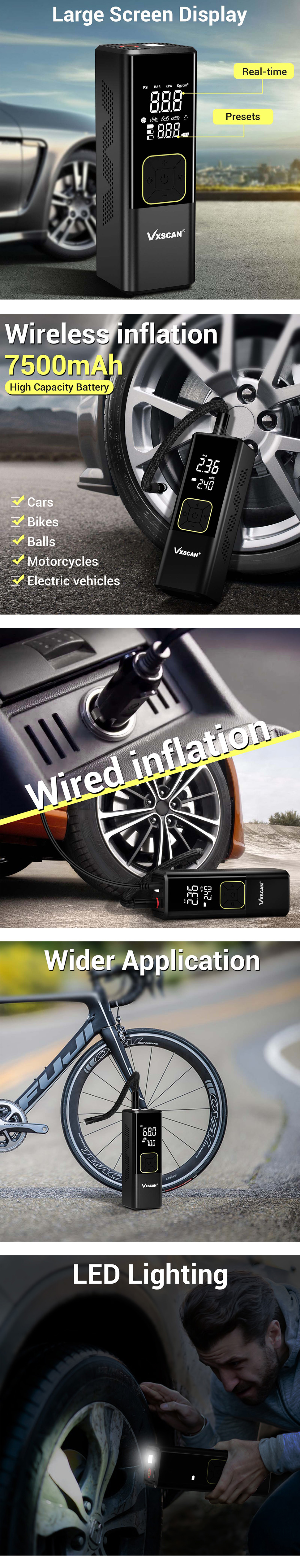 Car Tire Inflator Portable Air Compressor