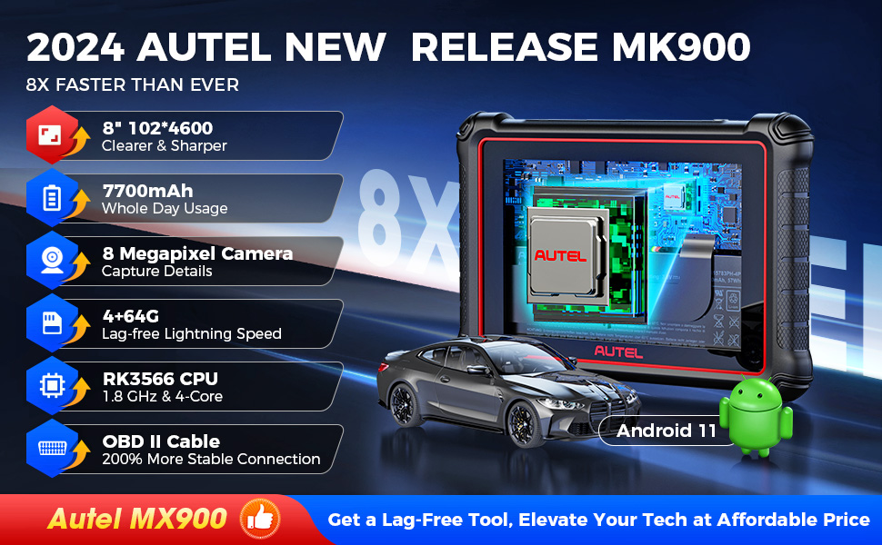 Autel MaxiCOM MK900 Scanner 8X FASTER THAN EVER