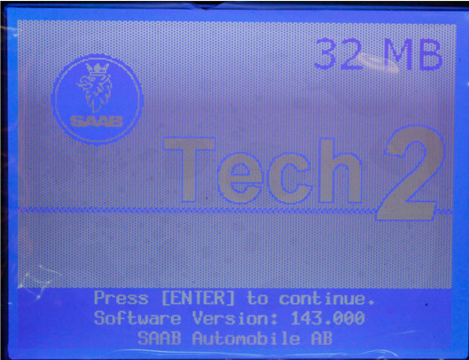 GM Tech2 SAAB Software display 1