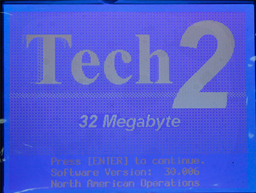GM Tech2 software display 1