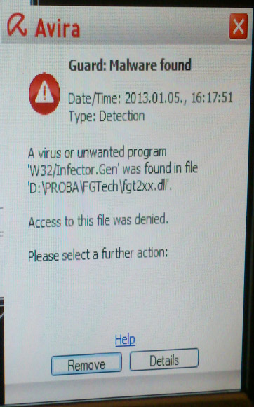 FG Tech Malware found