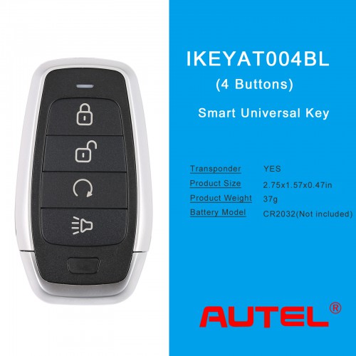 AUTEL IKEYAT004BL 4 Buttons Independent Universal Smart Key 5pcs/lot