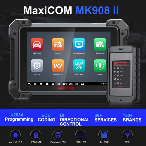 Newest Autel MaxiCOM MK908 II All System Diagnostic Tool Support ECU and Key Coding