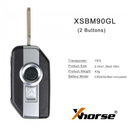 [In Stock] Newest Xhorse XSBM90GL XM38 BMW Motorcycle Smart Key with 8A Chip 3 Buttons Shell