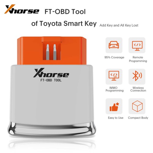 Xhorse MINI OBD Tool FT-OBD for Toyota Smart Key Support Add Key and All Key Lost