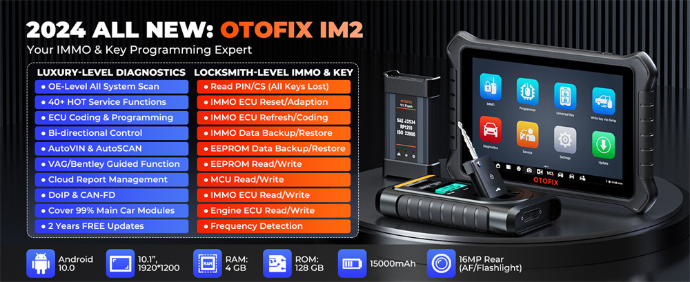 OTOFIX IM2 with XP1 PRO and V1 Flash Auto Key Programmer & Diagnostic Tool 