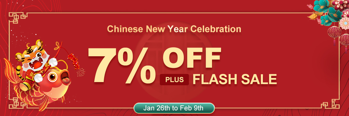 7% Off Storewide Plus Flash Sale for Chinese New Year Celebration