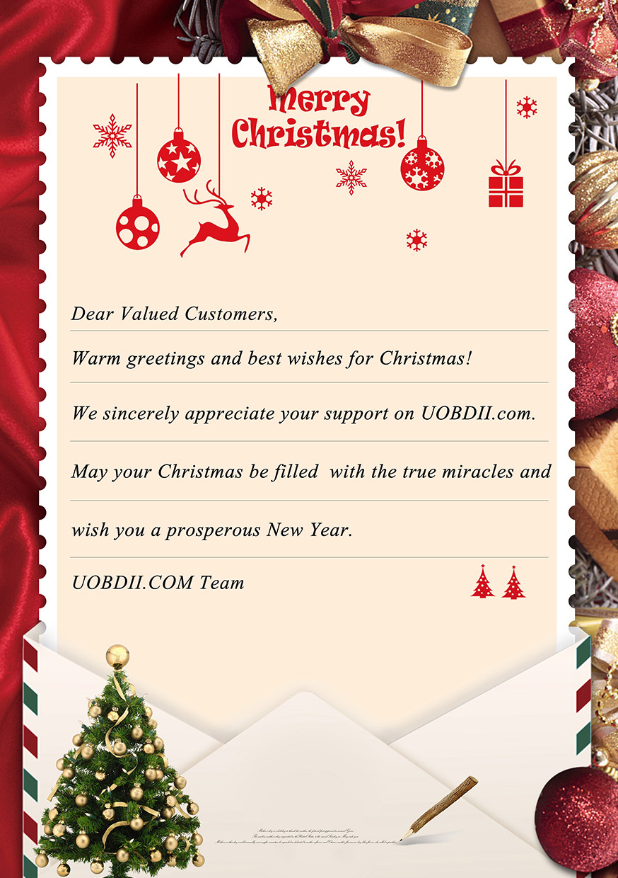 Christmas Card from UOBDII with our Best Wishes, Enjoy 6% OFF for ALL