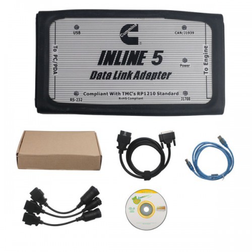 Inline 5 Insite 7.62 Data Link Adaptor for Cummins Support Multi Languages Without Carrying Case
