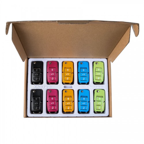 Xhorse VVDI2 Volkswagen B5 Type Color Special Remote Key 3 Buttons (in Black, Red, Yellow, Blue and Green) 10pcs/lot