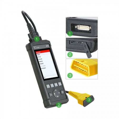 Newest Launch Creader 619 Code Reader Full OBD2/EOBD Functions Support Data Record and Replay Diagnostic Scanner