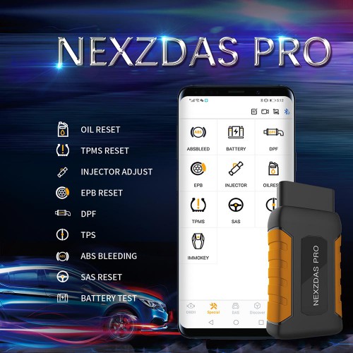 [EU Ship] Humzor NexzDAS Pro Full-system OBD2 Bluetooth Auto Diagnostic Tool with Special Functions