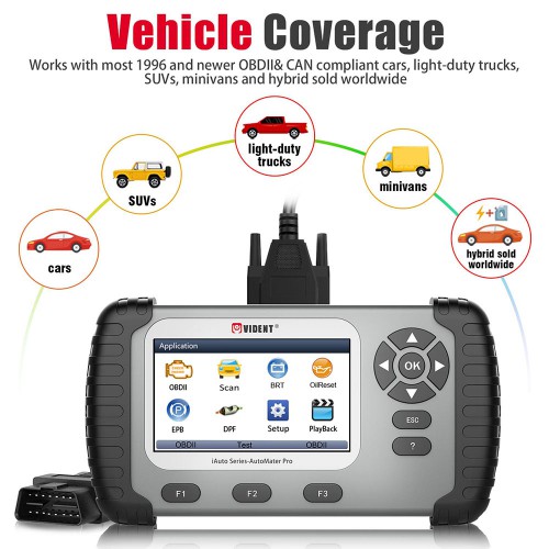 [UK Ship] VIDENT iAuto708 Full System Scan Tool OBDII Scanner OBDII Diagnostic Tool for All Makes