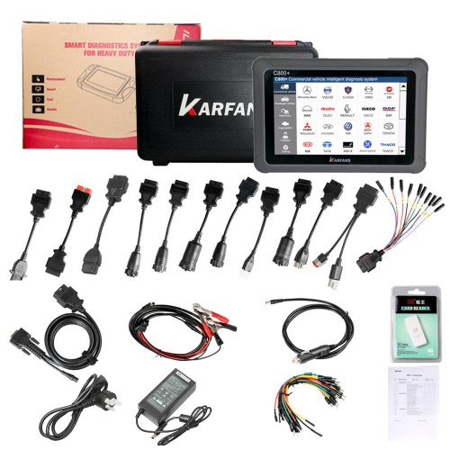 CAR FANS C800+ Diesel & Gasoline Vehicle Diagnostic Tool for Commercial Vehicle, Passenger Car, Machinery with Special Function