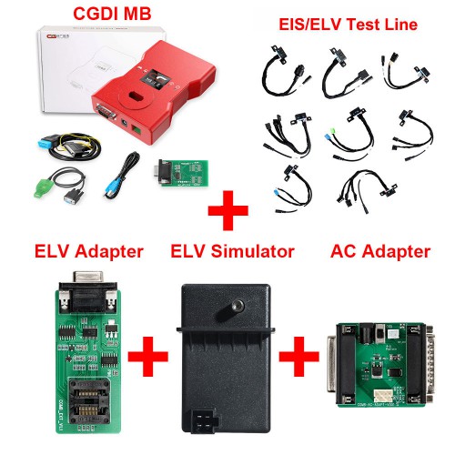 [US/UK/EU Ship] CGDI MB with Full Adapters including EIS/ELV Test Line + ELV Adapter + ELV Simulator + AC Adapter with New Diode