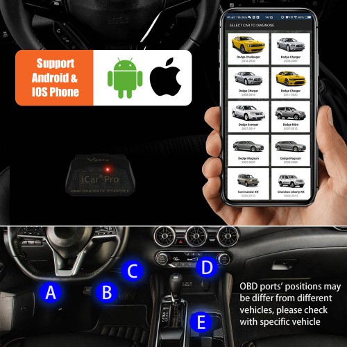 [US/UK/EU Ship] Vgate iCar Pro Bluetooth 4.0 OBDII scanner for Android & iOS