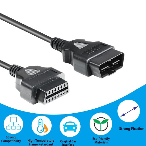 OBD2 16Pin Male to Female Extension Cable for ELM327 EasyDiag and M-DIAG