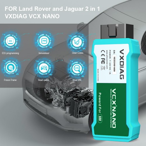 VXDIAG VCX NANO for Land Rover and Jaguar Software V160 WIFI Version