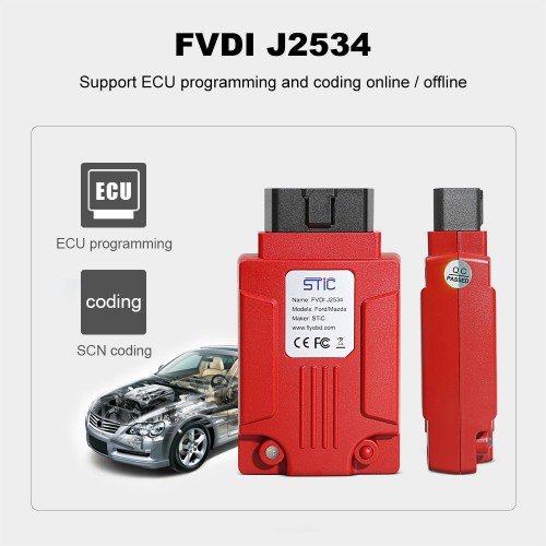 [US/EU Ship] Newest SVCI J2534 Diagnostic Tool for Ford & Mazda IDS V124 Support Online Module Programming