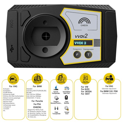 V7.2.4 Xhorse VVDI2 Full Kit with All 13 Software including OBD48 + 96bit 48 + MQB + BMW FEM/BDC