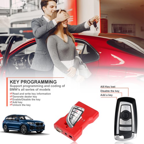 CGDI BMW Key Programmer Full Version Total 24 Authorizations Get Free Reading 8 Foot Adapter