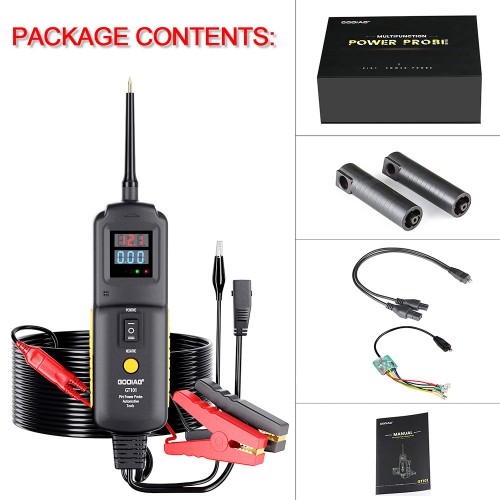 [US/UK/EU Ship] GODIAG GT101 PIRT Power Probe DC 6-40V Vehicles Electrical System Diagnosis/ Fuel Injector Cleaning and Testing