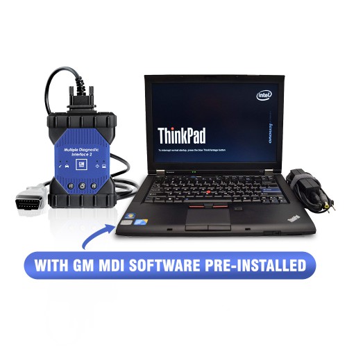 Wifi GM MDI 2 Diagnostic Interface with V2022.2 GM MDI Software Pre-installed on Lenovo T410 Laptop I5 CPU 4GB Memory Ready to Use