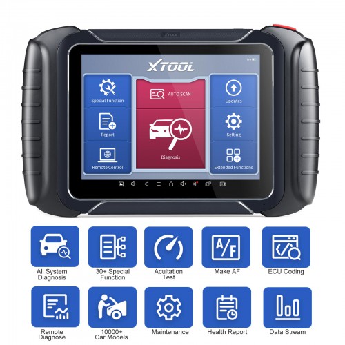 XTOOL D8 Automotive Scan Tool Bi-Directional Control OBD2 Car Diagnostic Scanner+ECU Coding 38+ Services+Key Programming
