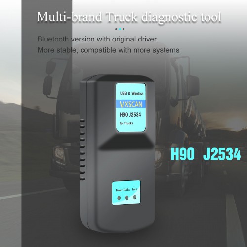 VXSCAN H90 J2534 Diesel Truck Diagnose Interface And Software With All Installers Diagnose Engines Transmissions ABS Instrument Panels