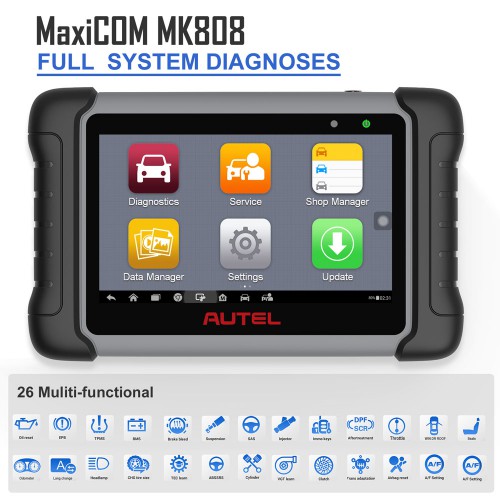 [Mid-Year Sale] [US/UK/EU Ship] Original Autel MaxiCOM MK808 All System Diagnostic Tablet With 25 Special Functions Multi-Language