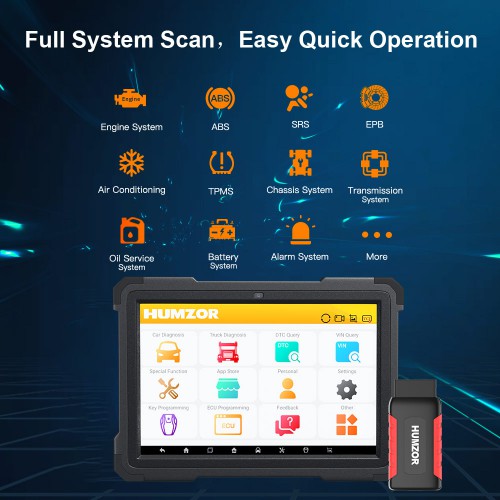 Humzor NexzDAS ND666 Gasoline And Diesel Integrated Auto Diagnosis Tool OBD2 Scanner For Both Cars And Heavy Duty Trucks