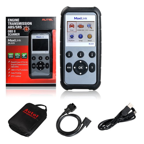[US/UK/EU Ship] Autel MaxiLink ML629 ABS/Airbag/AT/Engine Code Reader Scanner CAN OBDII Diagnostic Tool