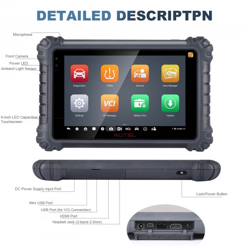 Autel MaxiCOM MK906 PRO-TS Automotive Diagnose and TPMS Relearn Tool Support FCA Access DoIP & CAN FD and ECU Coding
