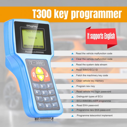 V20.3 Standard T300 Key Programmer English Version Blue Color