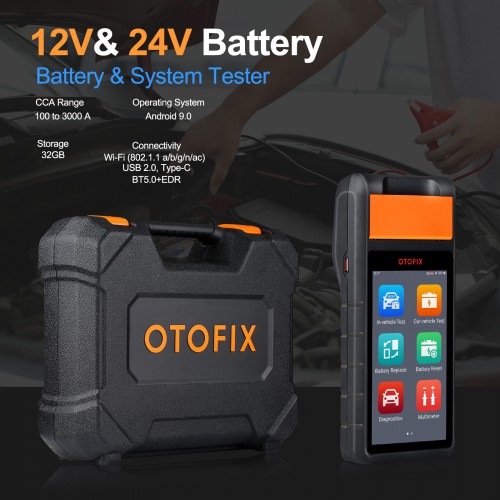 OTOFIX BT1 Professional Battery Tester with OBDII VCI and Battery Registration Support Full System Diagnosis