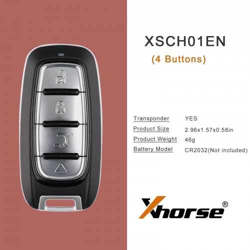 [US Ship] Newest Xhorse XSCH01EN KE.LSL Style XM38 Universal Smart Key 5pcs/lot