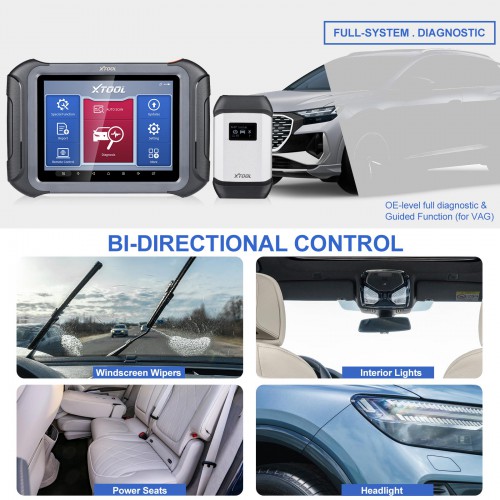 2023 XTOOL D9 Automotive Scan Tool Topology Map Bi-Directional Control ECU Coding Full Diagnostics & 42+ Reset Services Support DoIP & CAN FD